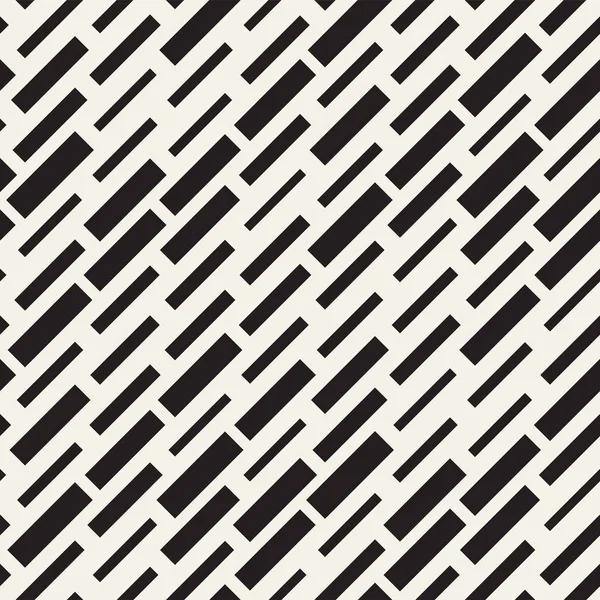 Patrón Rejilla Rectángulos Irregulares Vector Seamless Negro Blanco Textura Monocromática — Archivo Imágenes Vectoriales