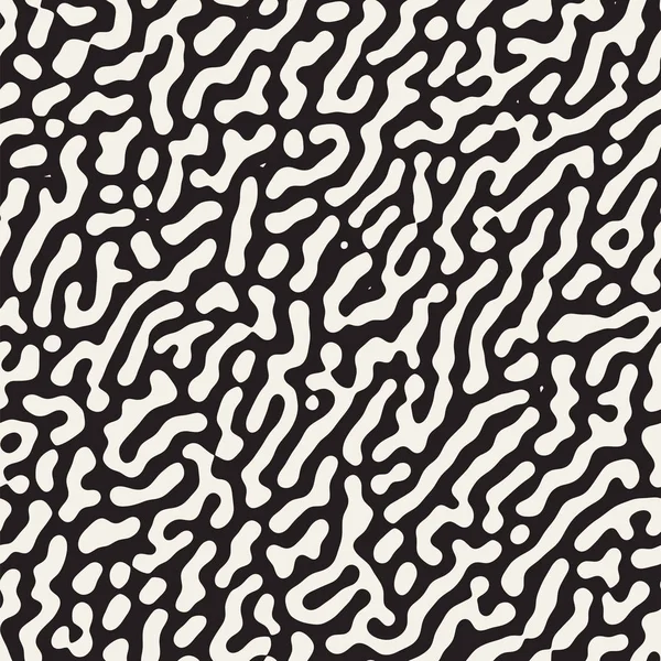 Vector Seamless Grunge Pattern Forme Biologiche Bianco Nero Texture Macchie — Vettoriale Stock