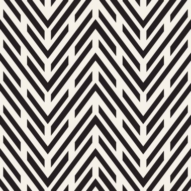 Vektör seamless siyah beyaz moda modeli. Modern şık Yinelenen doku. Geometrik kafes yinelenen