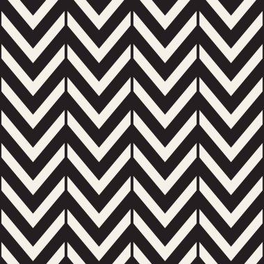 Sorunsuz vektör desen. Soyut geometrik kafes arka plan. Ritmik zikzak yapısı. Tek renkli şık doku chevron çizgilerle