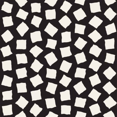 Vektör Seamless modeli. Arka plan ile dağınık geometrik şekiller. Tek renkli elle çizilmiş doku