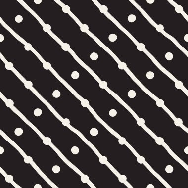 Vektör Seamless çocuksu modeli. Fırça hatları ile arka plan. Tek renkli elle çizilmiş geometrik şekiller doku