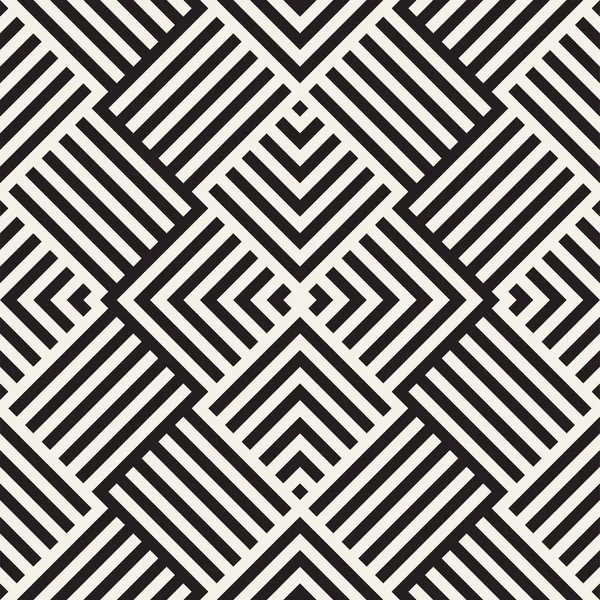 Linhas Elegantes Labirinto Treliça Textura Monocromática Étnica Design Fundo Geométrico — Vetor de Stock