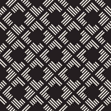 Çizgili kusursuz bir desen. Vektör soyut arkaplanı. Şık geometrik kafes yapısı.