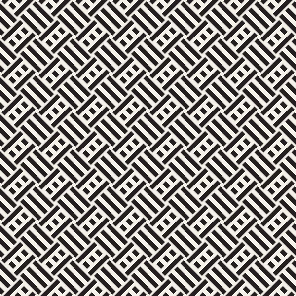 Abstracte Geometrische Patroon Met Strepen Lattice Naadloze Vector Achtergrond Monochroom — Stockvector