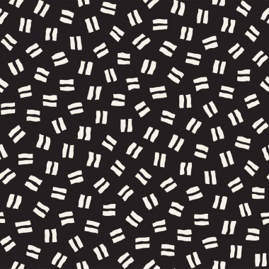 Vektör Seamless modeli. Arka plan ile dağınık geometrik şekiller. Tek renkli elle çizilmiş doku
