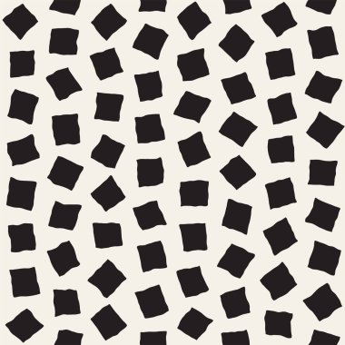 Vektör Seamless modeli. Arka plan ile dağınık geometrik şekiller. Tek renkli elle çizilmiş doku