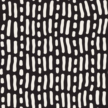 Arka arka plan ile yuvarlak fırça darbeleri. Tek renkli elle çizilmiş doku, dalgalı çizgilerle. Doodle vektör Seamless Modeli.