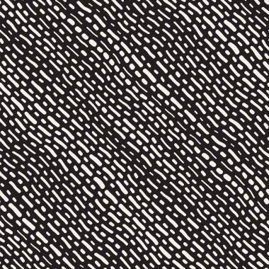 Arka arka plan ile yuvarlak fırça darbeleri. Tek renkli elle çizilmiş doku, dalgalı çizgilerle. Doodle vektör Seamless Modeli.