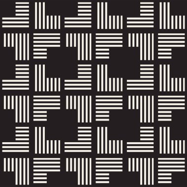 Çizgili kusursuz bir desen. Vektör soyut arkaplanı. Şık geometrik kafes yapısı.