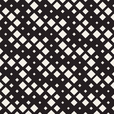 Yinelenen dikdörtgen şekli yarı ton. Modern geometrik kafes doku. Vektör Dikişsiz tek renkli desen