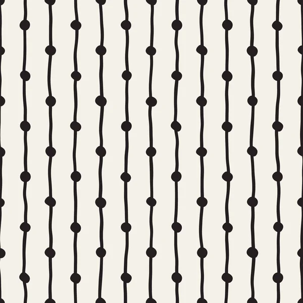 子どものようなパターンのシームレスなベクトル 抽象的な背景ブラシの線 モノクロの手描きの幾何学的図形のテクスチャ — ストックベクタ