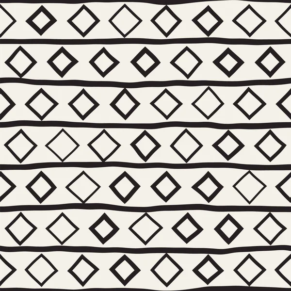 子どものようなパターンのシームレスなベクトル 抽象的な背景ブラシの線 モノクロの手描きの幾何学的図形のテクスチャ — ストックベクタ