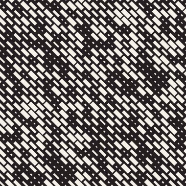 Vektör sorunsuz siyah ve beyaz düzensiz çizgi dikdörtgen ızgara desen. Trendy tek renkli doku. Geometrik arka plan tasarlamak