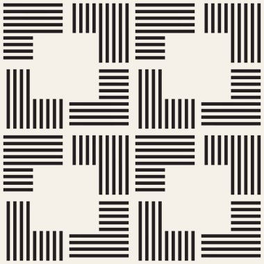 Çizgili kusursuz bir desen. Vektör soyut arkaplanı. Şık geometrik kafes yapısı.