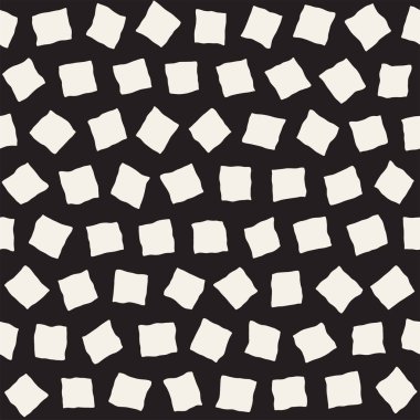 Vektör Seamless modeli. Arka plan ile dağınık geometrik şekiller. Tek renkli elle çizilmiş doku