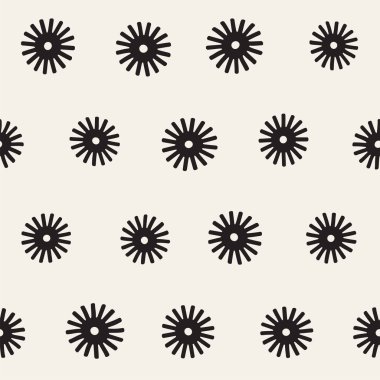Vektör sorunsuz sunburst şekiller serbest desen. Arka plan yuvarlak fırça darbeleriyle. Tek renkli elle çizilmiş doku
