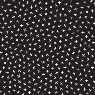 Geometrik çizgi şekilleri dağınık. Modern arka plan tasarımı. Vektör sorunsuz siyah-beyaz desen.