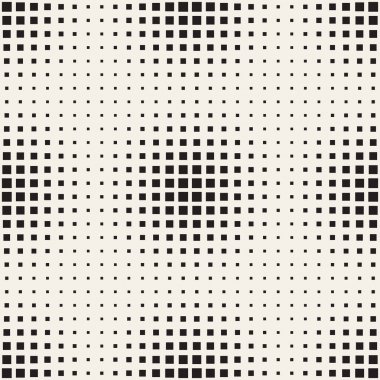 Yinelenen dikdörtgen şekli yarı ton. Modern geometrik kafes doku. Vektör Dikişsiz tek renkli desen