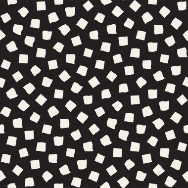 Şık Doodle dağınık şekiller. Sanatsal elle çizilmiş doku. Vektör sorunsuz siyah ve beyaz serbest desen