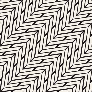 Vektör seamless siyah beyaz moda modeli. Modern şık Yinelenen doku. Geometrik kafes yinelenen