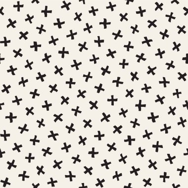 Vektör Seamless modeli. Arka plan ile dağınık geometrik şekiller. Tek renkli elle çizilmiş doku