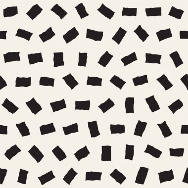 Vektör Seamless modeli. Arka plan ile dağınık geometrik şekiller. Tek renkli elle çizilmiş doku