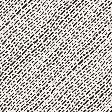 Arka arka plan ile yuvarlak fırça darbeleri. Tek renkli elle çizilmiş doku, dalgalı çizgilerle. Doodle vektör Seamless Modeli.