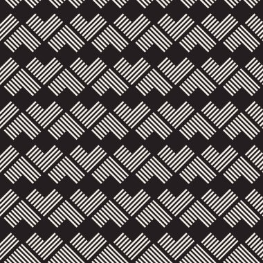 Çizgili kusursuz bir desen. Vektör soyut arkaplanı. Şık geometrik kafes yapısı.