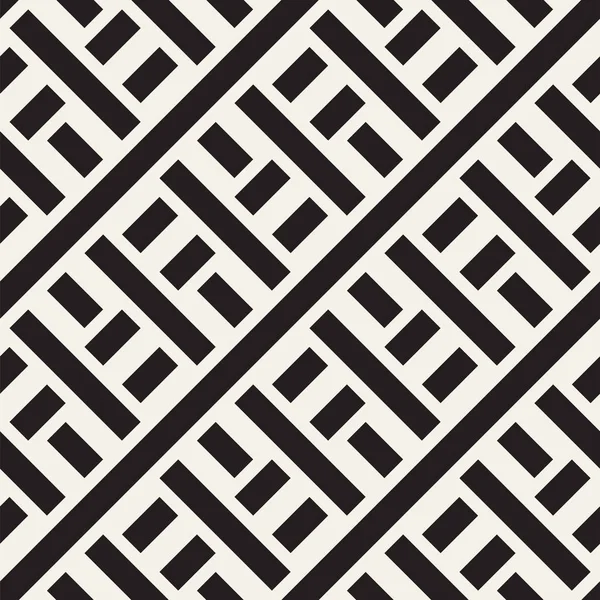 Linhas Entrelaçamento Labirinto Treliça Textura Monocromática Étnica Design Fundo Geométrico — Vetor de Stock