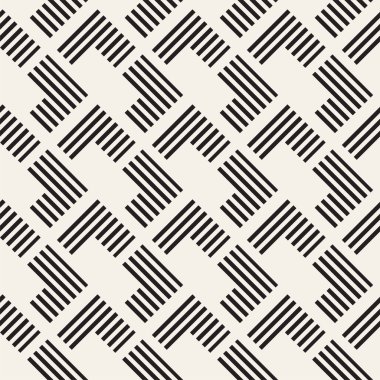 Çizgili kusursuz bir desen. Vektör soyut arkaplanı. Şık geometrik kafes yapısı.