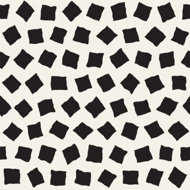 Vektör Seamless modeli. Arka plan ile dağınık geometrik şekiller. Tek renkli elle çizilmiş doku