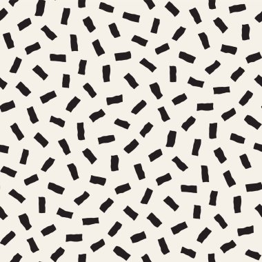Vektör Seamless modeli. Arka plan ile dağınık geometrik şekiller. Tek renkli elle çizilmiş doku