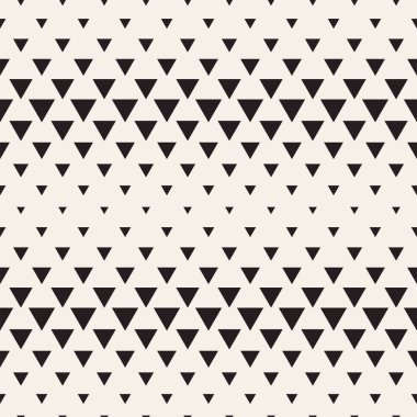 Vektör seamless modeli. Modern şık doku. Geometrik fayans yinelenen. Tek renkli yarı ton kılavuz. Basit şekiller kafes