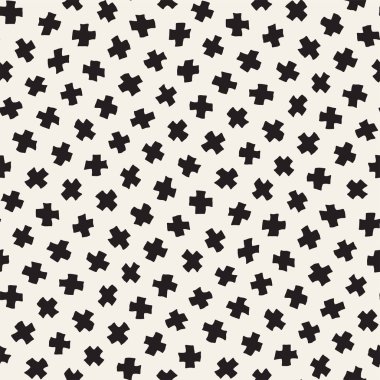 Vektör Seamless modeli. Arka plan ile dağınık geometrik şekiller. Tek renkli elle çizilmiş doku