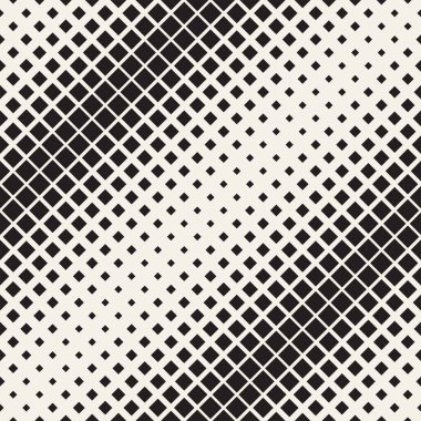 Vektör seamless modeli. Modern şık doku. Geometrik fayans yinelenen. Tek renkli yarı ton kılavuz. Basit şekiller kafes