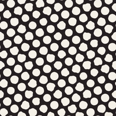 Şık Doodle dağınık şekiller. Sanatsal elle çizilmiş doku. Vektör sorunsuz siyah ve beyaz serbest desen