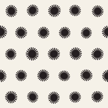Vektör sorunsuz sunburst şekiller serbest desen. Arka plan yuvarlak fırça darbeleriyle. Tek renkli elle çizilmiş doku