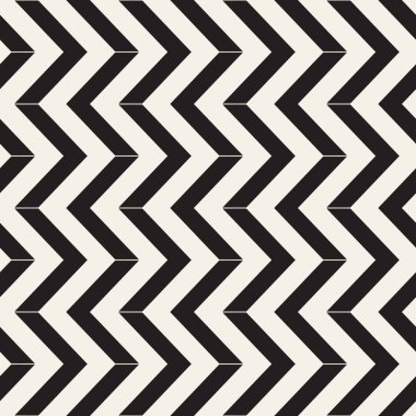 Sorunsuz vektör desen. Soyut geometrik kafes arka plan. Ritmik zikzak yapısı. Tek renkli şık doku chevron çizgilerle