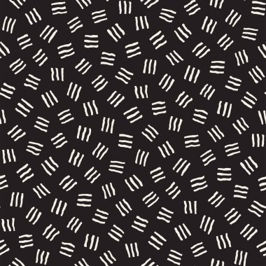 Vektör Seamless modeli. Arka plan ile dağınık geometrik şekiller. Tek renkli elle çizilmiş doku