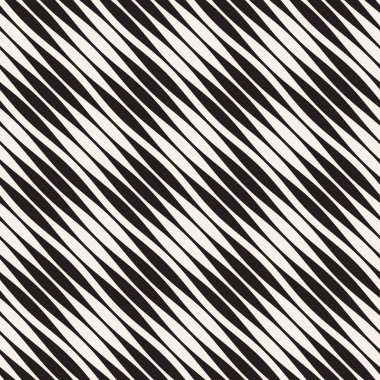 Dalgalı çizgiler vektör seamless modeli. Retro dalgalı doku. Geometrik çizgiler tek renkli tasarım.