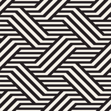 Vektör Seamless modeli. Modern şık titreşim satırları doku. Geometrik çizgili süsleme.