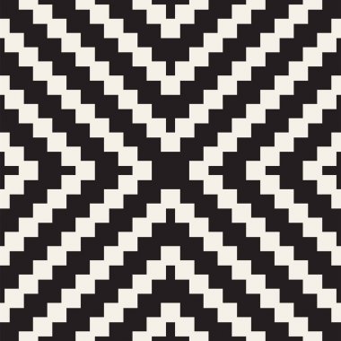 Sorunsuz oyma desen. Stilize kafes tekrarladı. Simetrik geometrik duvar kağıdı. Kafes etnik motif. Vektör çizim