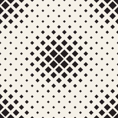 Vektör seamless modeli. Geometrik fayans yinelenen. Tek renkli yarı ton kılavuz. Basit şekiller kafes
