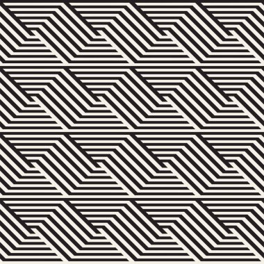 Eğimli çizgiler Modern doku yinelenen. Tek renkli geometrik Seamless Modeli.