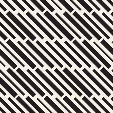 Vektör sorunsuz siyah ve beyaz düzensiz çizgi dikdörtgenler. Geometrik arka plan tasarlamak