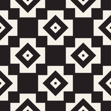 Sorunsuz oyma desen. Stilize kafes tekrarladı. Simetrik geometrik duvar kağıdı. Kafes etnik motif. Vektör çizim