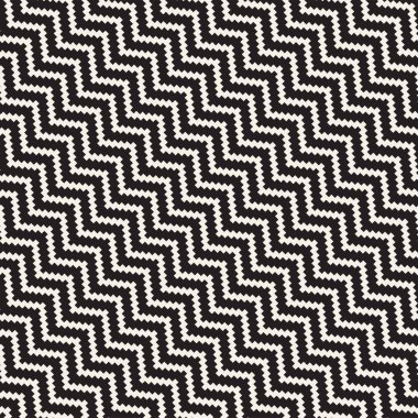 Yarı ton sinirli satırları sonsuz şık doku Mozaik. Vektör sorunsuz siyah-beyaz desen
