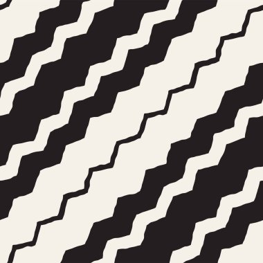 Sorunsuz dalgalı el çekilmiş çizgili desen. Yinelenen vektör doku.