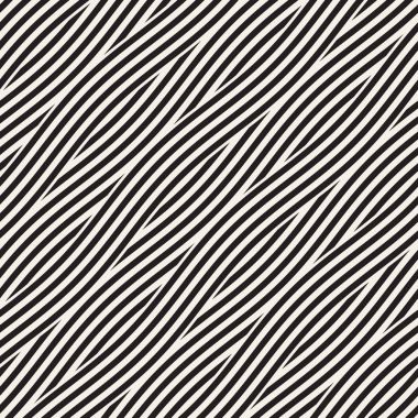 Dalgalı çizgilerle soyut geometrik desen. Titreşimli görüntüyü çizgili tasarım yuvarlanır. Sorunsuz vektör arka plan.